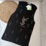 تاپ کبریتی زنانه نگین‌دار YSL - تصویر 2