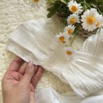 شومیز عروسکی زنانه سفید وارداتی | کد ۲۰۷ - تصویر 3